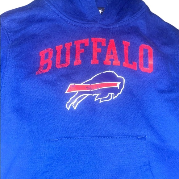 Reebok kids NFL Buffalo Bills blue hoody hoodie size 7 child - Picture 2 of 3